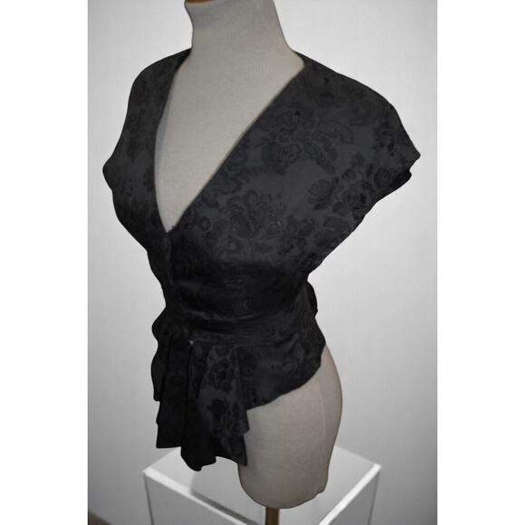 Steampunk Victorian Gothic Peplum Top – Rare NWT – Mr. G Moda – 80s Brocade - Picture 3 of 6